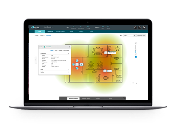 桌面模板 Contrôle centralisé d’un réseau WiFi TP-Link