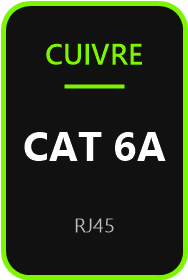 Câblage cuivre RJ45 catégorie 6A