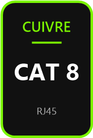 Câblage cuivre RJ45 catégorie 8